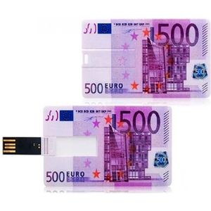 500 Euro creditcard USB stick 16GB -1 jaar garantie – A graden klasse chip