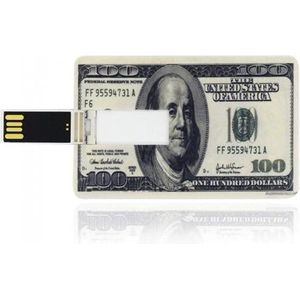 100 dollar creditcard USB stick 32GB -1 jaar garantie – A graden klasse chip