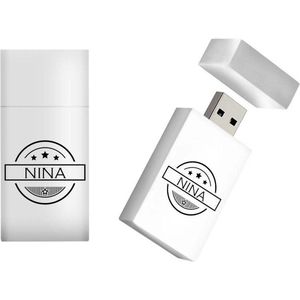 NINA naam kado verjaardagscadeau cadeau usb stick 16GB - naam cadeau, gefeliciteerd cadeau