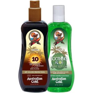 Australian Gold  SPF10 + BRONZER +  SOOTHING GEL