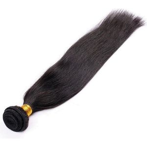 Silky Straight #1B (Natural Black) - 10inch - Virgin Human Hair