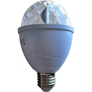 Discolamp met E27 fitting | LED 3W | RGB meerkleurig | draaiend
