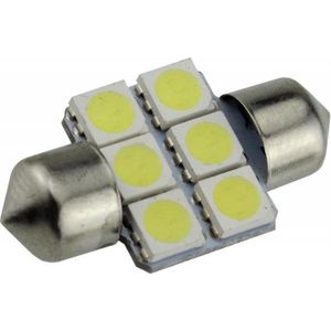 C5W autolamp 2 stuks | LED festoon 31mm | 6-SMD daglichtwit 6500K | 12 Volt
