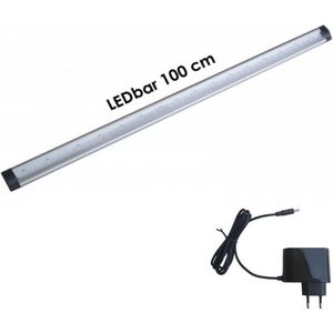 LEDbar 100cm | 12V DC | 10W=100W | warmwit 3000K | dimbaar
