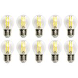 Kogellamp E27 10 stuks | G45 LED 4W=40W gloeilamp | warmwit 2700K