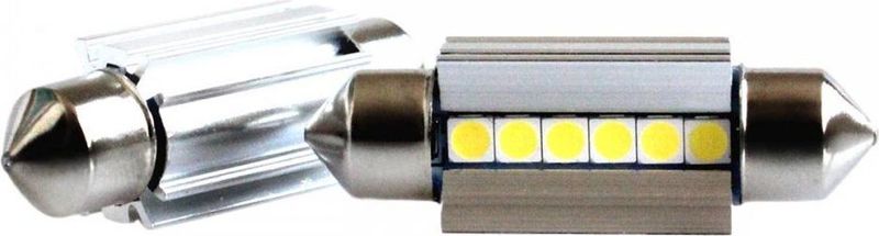 C5W autolamp 2 stuks | LED festoon 36mm | 6-SMD 2.3W - 6000K - heatsink | CAN-BUS 12 V DC