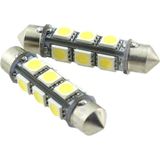 C5W autolamp 2 stuks | LED festoon 43mm | 12-SMD daglichtwit 6000K | 12 Volt - 3W