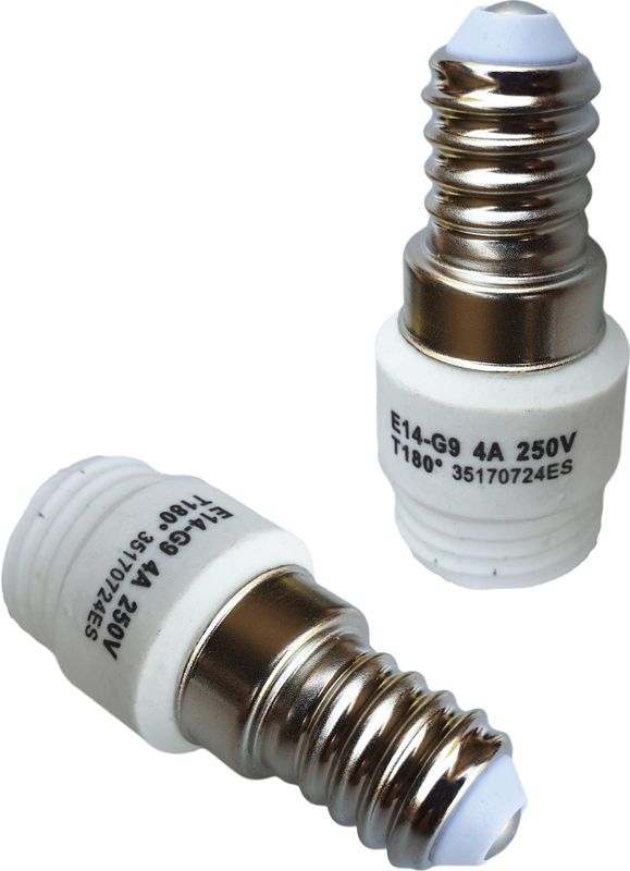 E14 fitting - G9 fitting verloopfitting 2 stuks | wit 230V AC