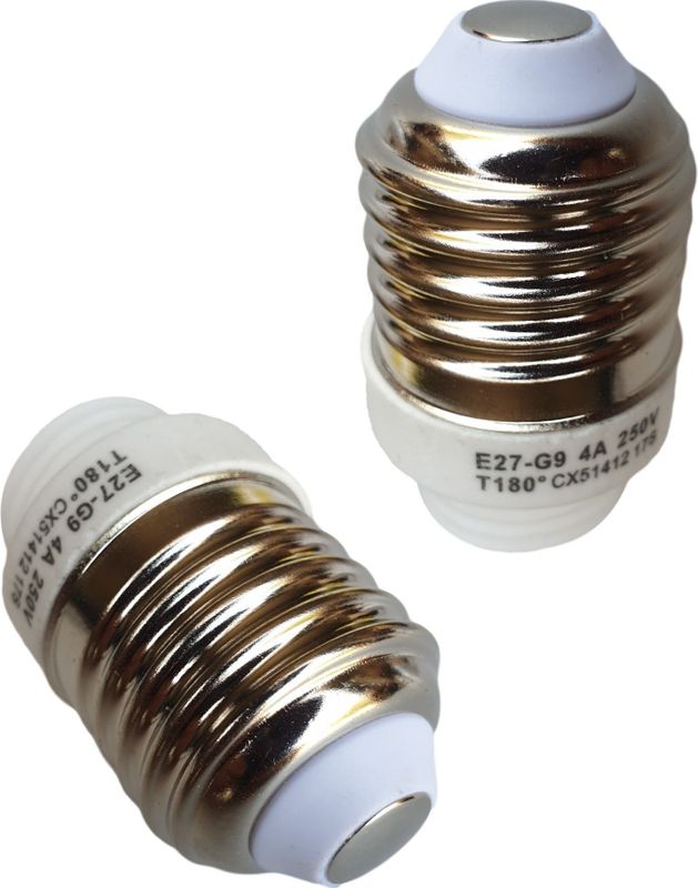 E27 fitting - G9 fitting verloopfitting 2 stuks | wit 230V AC