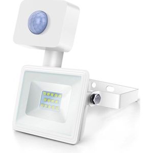 Buitenlamp - LED Bouwlamp - Wit - 10W - IP65 - IR Sensor