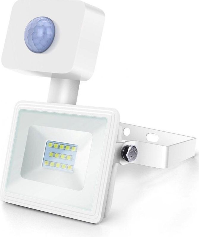 Buitenlamp - LED Bouwlamp - Wit - 10W - IP65 - IR Sensor