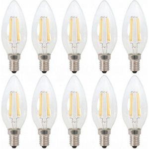 Aigostar - LED Kaarslamp E14 - Warm Wit - 10 Stuks - 4W