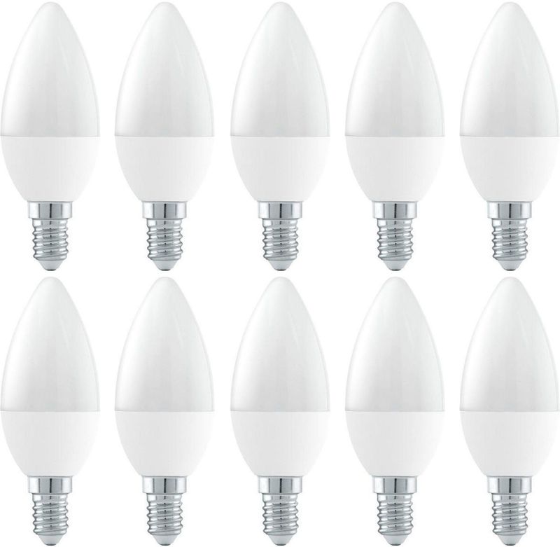 Kaarslamp E14 C37 10 Stuks - LED 6W=42W Gloeilamp - Koelwit 4000K