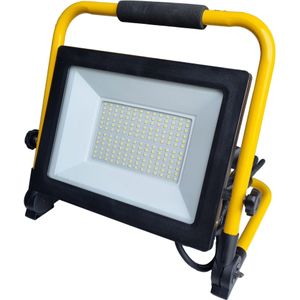 Werklicht op standaard | LED 100W=900W bouwlamp - 9000 Lumen | stekker 180cm | daglichtwit 6500K - IP44