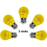G45 - Kogellamp - Geel Licht - 5 Stuks - E27 - LED 4W