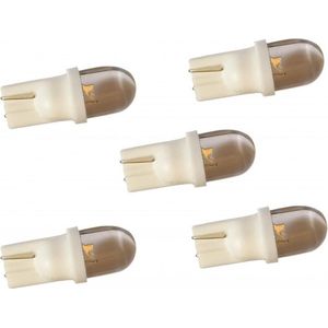 T10 autolamp 5 stuks | dashbordverlichting | daglichtwit - 6000K | LED 12V DC