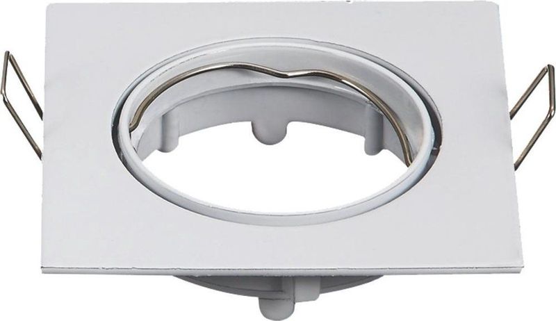 Inbouwspot - Vierkant - Wit - Boorgat Ø 74 mm
