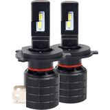 LEDPLANET - H4 Koplamp Set - 2x 4-SMD Daglichtwit 6000K - 5000 Lm/stuk - CAN-BUS 12V-24V DC
