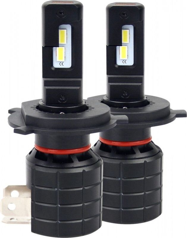 LEDPLANET - H4 Koplamp Set - 2x 4-SMD Daglichtwit 6000K - 5000 Lm/stuk - CAN-BUS 12V-24V DC