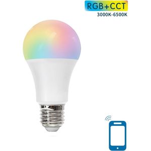 Gloeilamp E27 WiFi RGB+CCT 3000K-6500K | RGB - warmwit - daglichtwit - LED 9W=60W gloeilamp