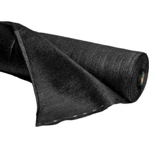 Winddoek - 1,00 x 50 m - Zwart - 165 gr/m² - Windbreekgaas - Privacydoek - Schaduwdoek
