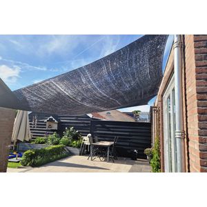 Schaduwdoek - 5 x 4 meter - Zwart - 160 gr/m² - 75% reductie
