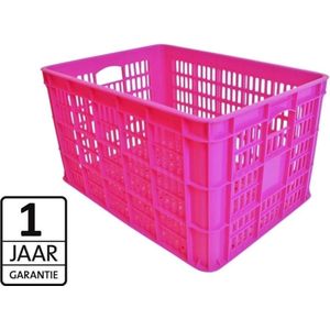 Tormino - Fietskrat - Krat Large - 34.5 liter - 26 inch - 28 inch - neon roze