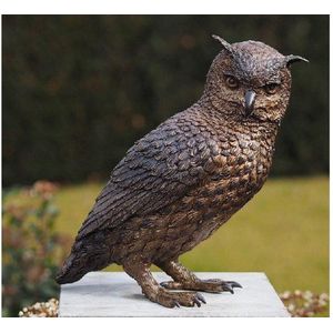Tuinbeeld - bronzen beeld - Uil - Bronzartes - 30 cm hoog
