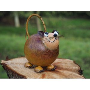Tuinbeeld - Gieter kat - 25 cm hoog