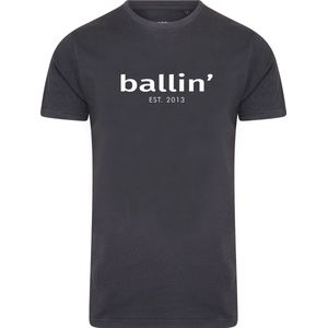 Ballin Est. 2013 - Tapered Fit Shirt - Donkergrijs - Heren T-shirt
