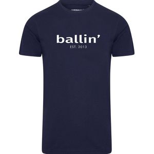 Ballin Est. 2013 - Heren Tee SS Tapered Fit Shirt - Blauw - Katoen