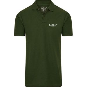 Heren Polo SS met Ballin Est 2013 Basic Polo Print - Groen
