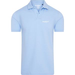 Ballin Est. 2013 - Basic Polo - Heren Polo - Blauw - Biologisch Katoen