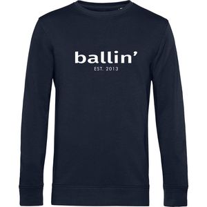 Heren Sweaters met Ballin Est. 2013 Basic Sweater Print - Blauw