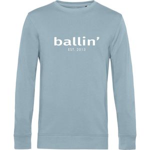 Heren Sweaters met Ballin Est. 2013 Basic Sweater Print - Blauw
