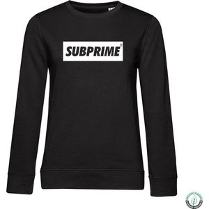 Subprime - Dames Sweaters Sweat Block Black - Zwart - Maat S