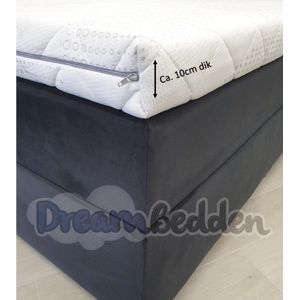 Topper Deluxe 200x200 HR60 Koudschuim ca. 10 cm dik Cooltouch hoes