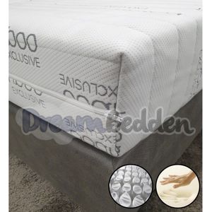 Matras 70x210 Nasa Traagschuim 9-zones pocketvering Bamboo Exclusive Ca. 21cm Dik