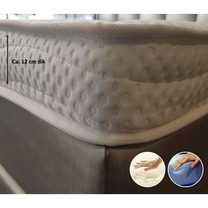 Tencel Topper 70x210 2- zijdig XXL HR55 Koudschuim Nasa Traagschuim