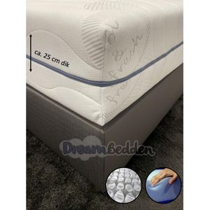 Matras 130x200 9-zones XXL HR45 koudschuim micropocketvering ca. 25 cm dik
