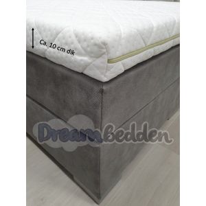 Topdekmatras - Topper 70x210 - HR60 koudschuim - Bamboo - 10 cm dik - Medium/stevig