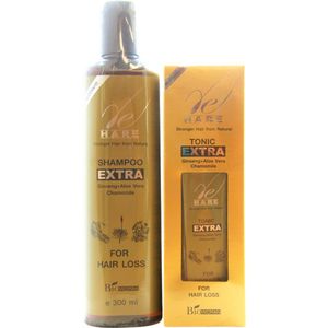 Re HareTonic tegen chronisch haarverlies, samen met Re Hare Shampoo tegen haaruitval