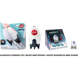 SLAAPHULP-VOORDEEL-SET | ROCKIT BABY ROCKER  + ROCKIT WOOSHH DE BABY SUSSER | SLAAPTRAINER