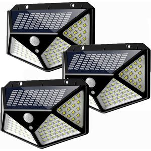 Drie stuks LED Solar Power Motion Sensor Wandlamp