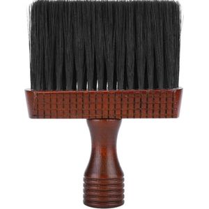 Double F - Barbier Bruin/Zwarte Nekkwast - Nekborstel - Groot