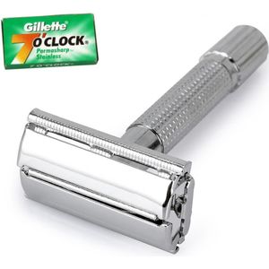 Double F - Safety Razor - Veiligheids Scheesmes - Double Edge - Met Gratis Scheermesjes