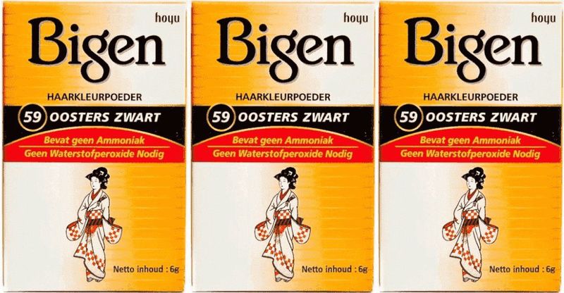 Bigen Hair Powder - 59 Oosters Zwart - Voordeelverpakking 3 Stuks