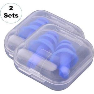 2 Sets oordoppen - gehoorbescherming - klus oordoppen - siliconen oordoppen - Incl. bewaardoosjes