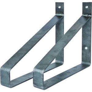 GoudmetHout Industriële Plankdragers XL 30 cm - Staal - Zonder Coating - 4 cm x 30 cm x 25 cm - Plankendrager
