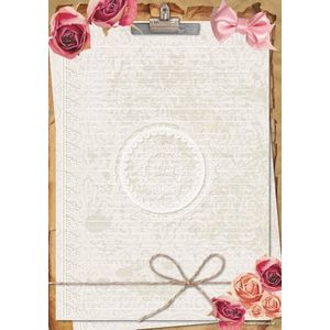 Schrijfblok Roses - 50 vel A4 formaat gelinieerd papier